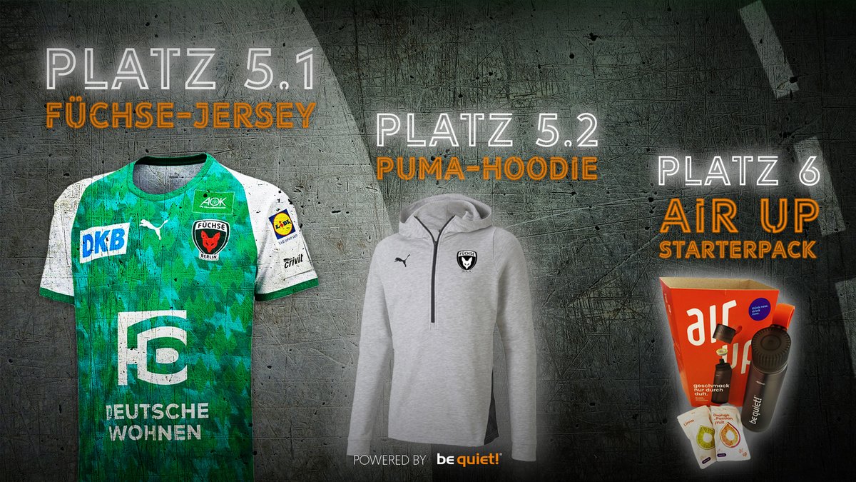 IT'S GIVEAWAY TIME! Ab heute nennen wir euch Ehrenfüchse. Und Ehrenfüchse werden belohnt.

WIE GEWINNT IHR?
👉Like + Share this tweet

OPTIONAL:
🦊Follow @fuechse_esports – wenn ihr Bock habt.
🏃Freunde taggen, die ne Runde mit unserem Fitnesscoach drehen sollten.

Draw: 04.06.21