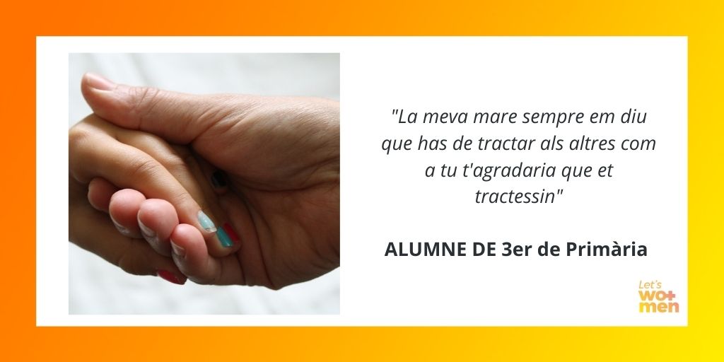 #Frase d'una alumna de 3r de primària de l'Escola Llagut de #SantPerePescador. Un aprenentatge senzill, però alhora molt profund, per tot el que implica envers el respecte als altres ✨

🚀Moments com aquests ens animen a continuar amb la #rutadetallers