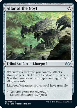 Good morning Magic! How about a #MTGMH2 PREVIEW CARD? Tarmogoyf is one of  the most well known creatures in Magic... So we literally created a  monument to it. I give you: Altar