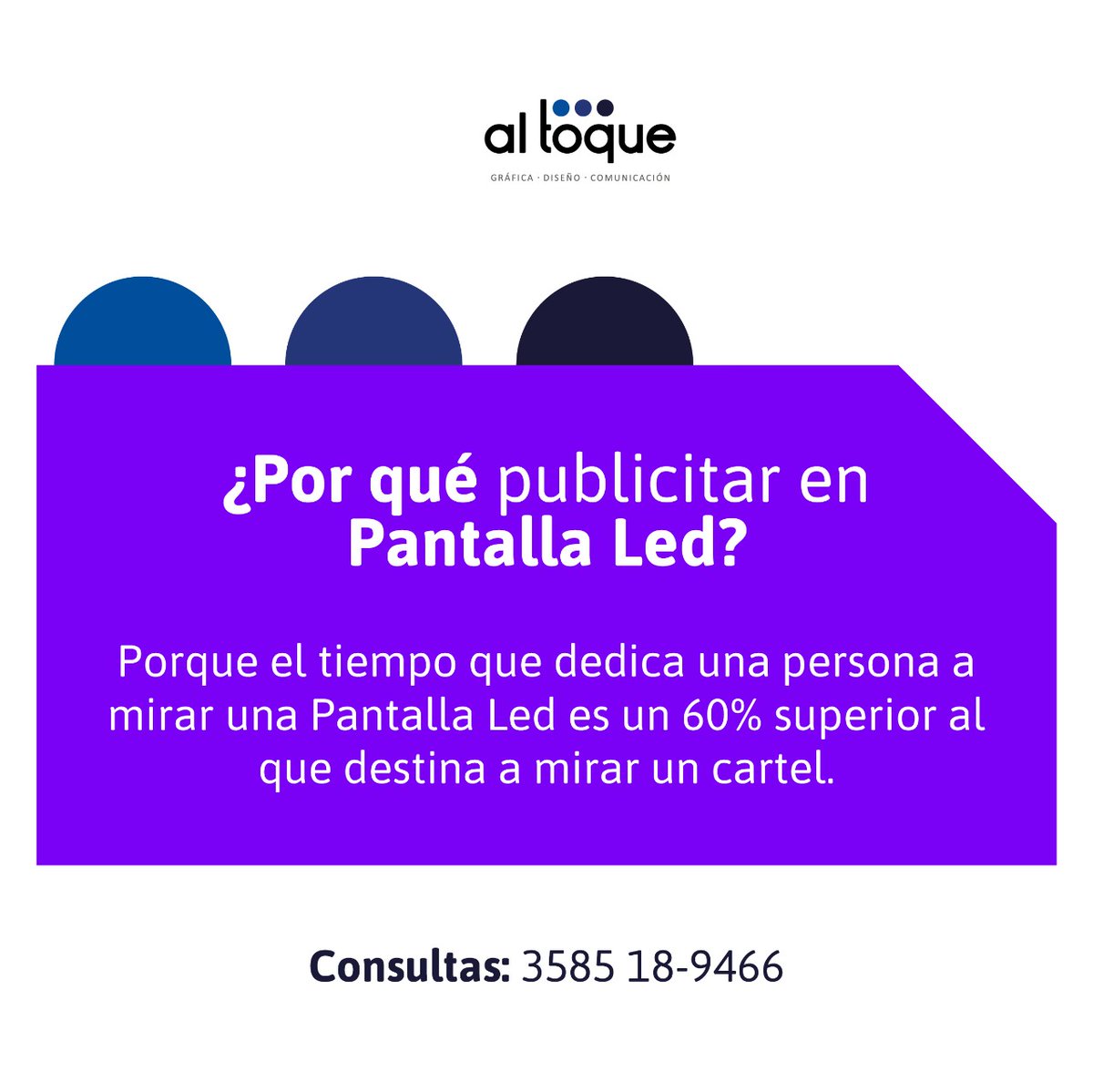 CoopAlToque's tweet photo. Los beneficios al publicitar en Pantalla Led

Al Toque Led es uno de los servicios de Cooperativa Al Toque. Las pantallas LED tienen un mayor poder de atracción que los soportes publicitaros convencionales porque permiten la reproducción de imágenes dinámicas, consiguiendo atraer https://t.co/3Wd32yZoxM