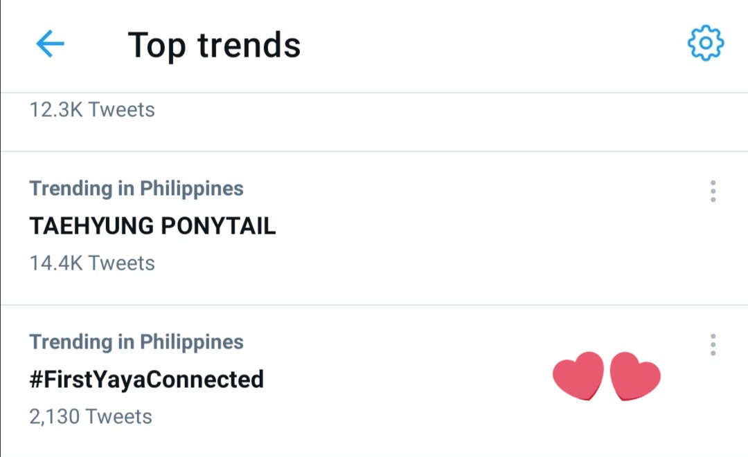eshclrsl's tweet photo. Nasa top trending nanamn po tyo ng PH!
Congrats team first yaya!

#FirstYayaConnected
@sanya_lopez @SanyaWarriors @thia_thomalla @maxinemedina @thou_ism @MagnoPancho @kakaibautista @caicortez @patriciacoma @LegaspiCassy @Clxrencedelgado @analynbarro @JojoNones https://t.co/d0lCNiMvqN