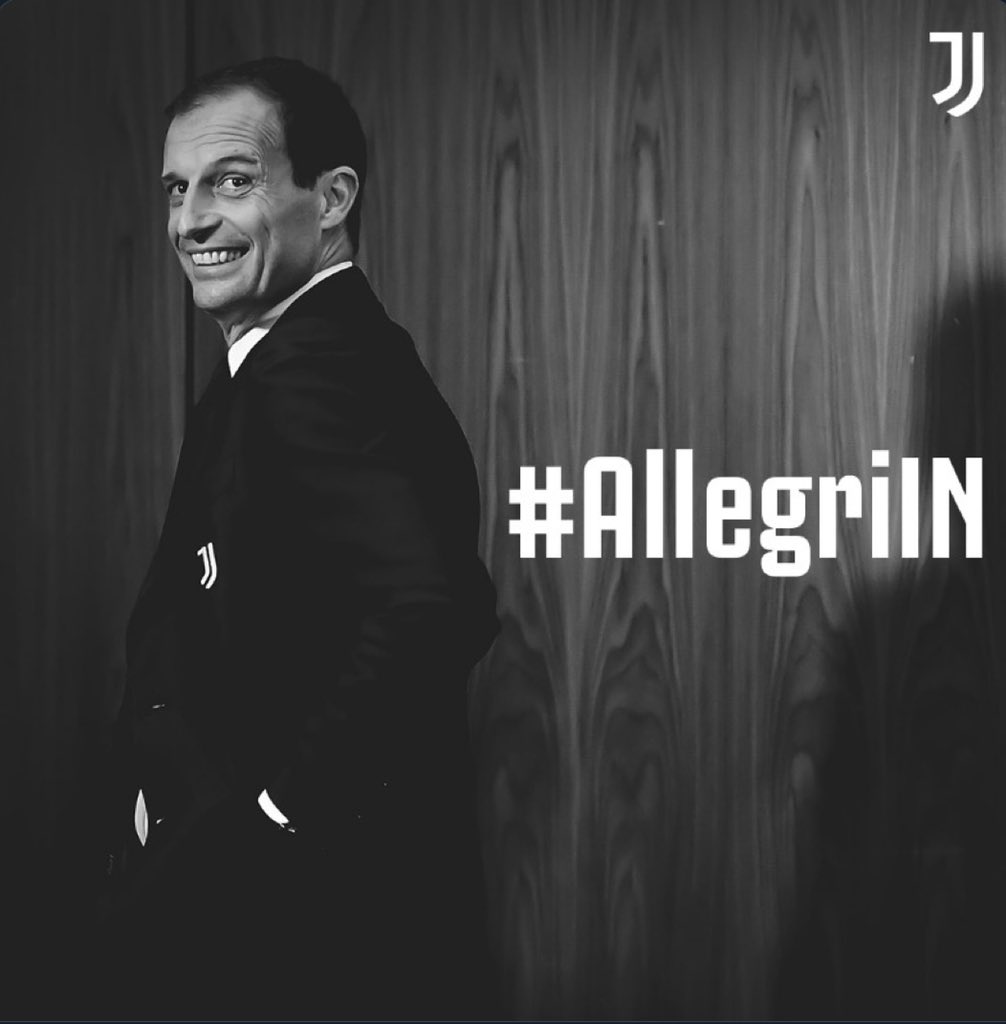 DeadlineDayLive's tweet photo. 📝 DEAL DONE: Massimiliano Allegri has been announced as the new manager of Juventus. (Source: @juventusfcen) https://t.co/U00GMBGpQG