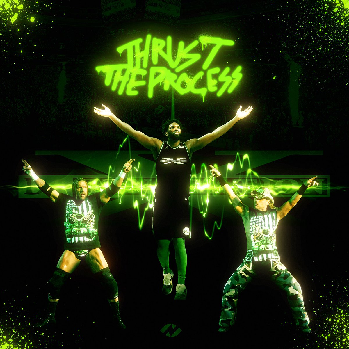 NikJohnson.Art ๐ (@nikjohnson_art) on Twitter photo If you are not down with The Process well then I have 2 words for ya! <a href="/JoelEmbiid/">Joel Embiid</a> <a href="/TripleH/">Triple H</a> <a href="/ShawnMichaels/">Shawn Michaels</a>
#ThrustTheProcess #DX If you are not down with The Process well then I have 2 words for ya! <a href="/JoelEmbiid/">Joel Embiid</a> <a href="/TripleH/">Triple H</a> <a href="/ShawnMichaels/">Shawn Michaels</a>
#ThrustTheProcess #DX