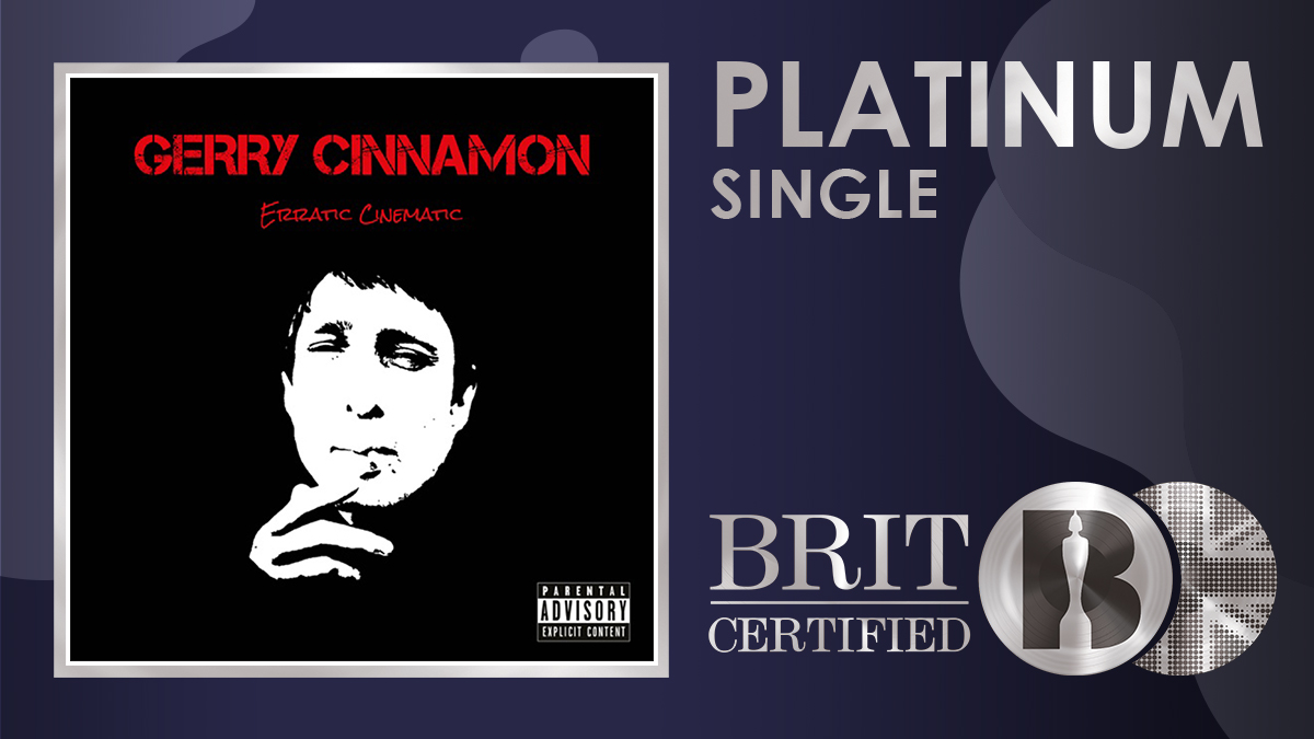 🎸 @GerryCinnamon's 2017 single 'Belter' is now #BRITcertified Platinum! 💿