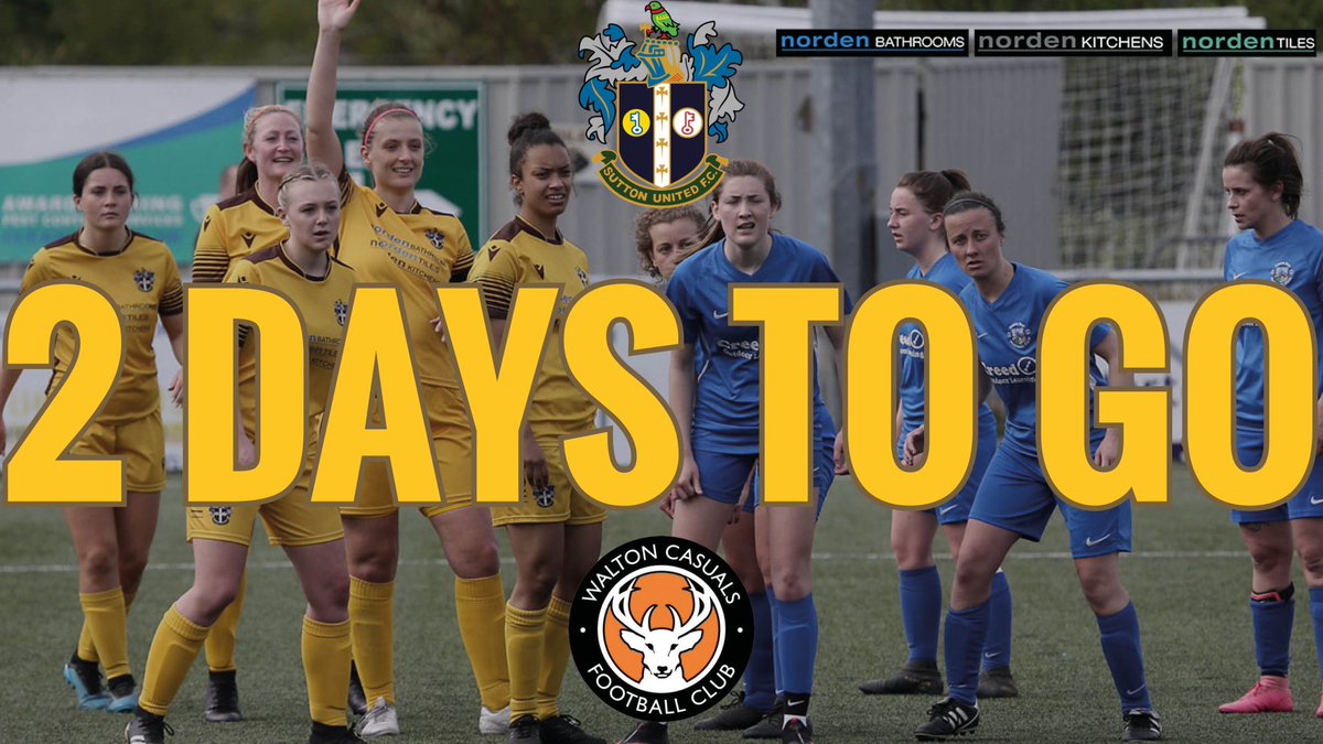 SuttonUtdWomen's tweet photo. 2 DAYS TO GO! 

We are nearly there.

If you are a @suttonunited or Sutton United Women Season Ticket Holder come down to Banstead FC this Sunday for our First Team's Quarter Final match against @WCFC_Ladies in the Intermediate Capital Cup. KO 2:30pm. https://t.co/Q7YwYUy1fD
