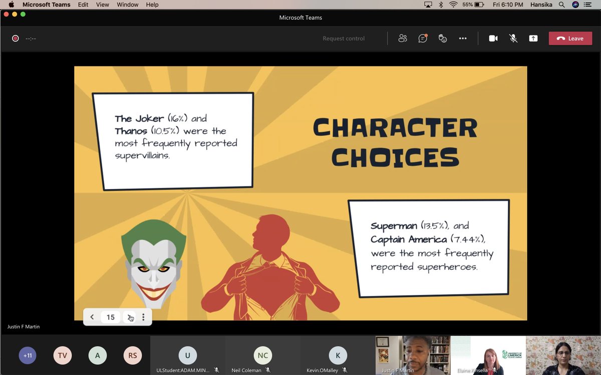 hansika_kapoor's tweet image. We (@RsquaredComicz) presented our work on #morals and #superheroes at @HScience2021 today! Turns out we&apos;re less permissive of #superheroes doing bad things (unfair, harmful) than villains 

@HeroismScience @HeroesToday