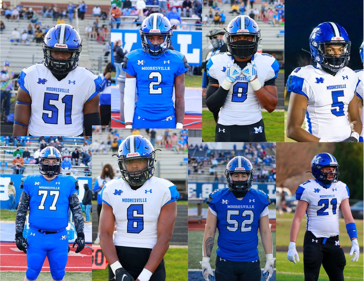 phaberkamp's tweet photo. C/O '21 @Mooresville_FB Next Level Student-Athletes
 
@Zaheir51➡️@ShawUFootball
@SirrandonBrown➡️ @UST_Football 
@GlenwoodR8 ➡️@GoCamelsFB
@MorrisonDaquan ➡️ @AdamsStateFB 
@AustynBarton ➡️ @CatawbaFootball 
@je6ari ➡️@sbvc_Football
@CalebTate52  &amp; @ashton_edstrom ➡️@MarsHill_FB https://t.co/fqGmUAmWx7