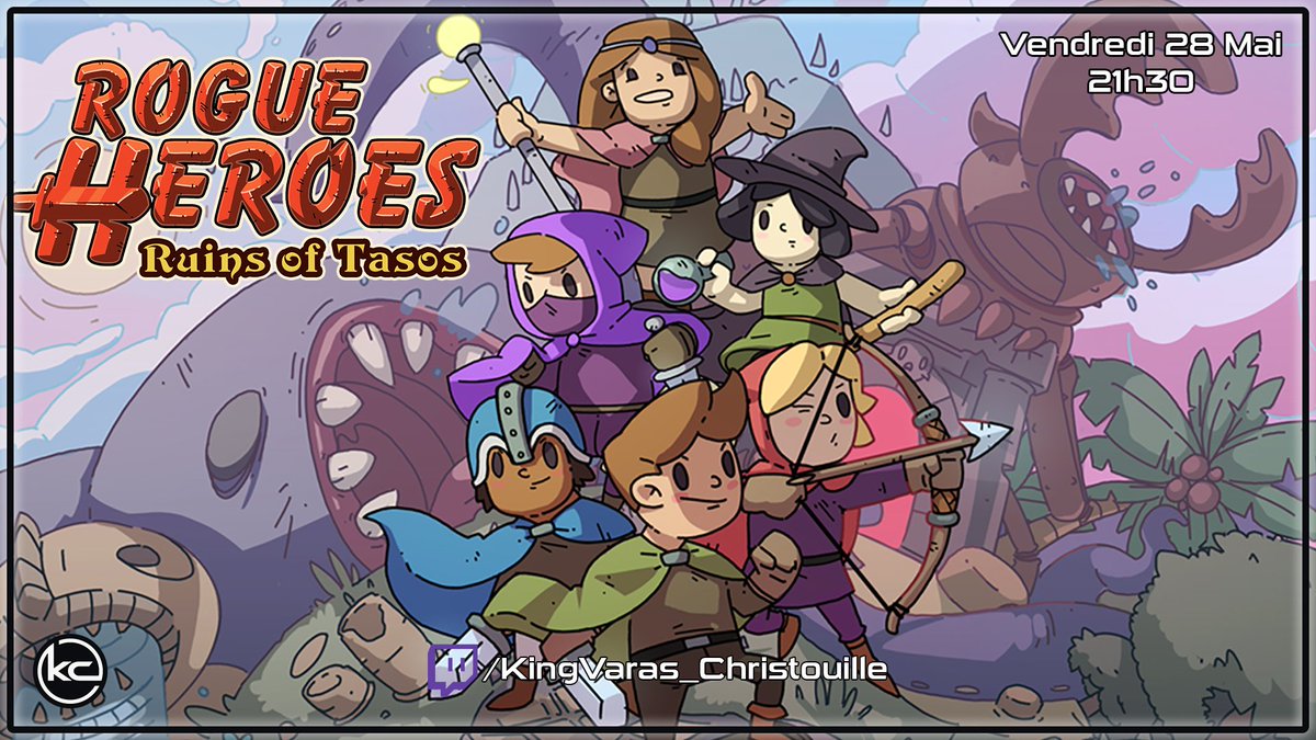 Hey tout le monde ! Ce soir vers 21h30 on tente d'aller au plus loin dans l'Abysse sans fin de Rogue Heroes !
twitch.tv/KingVaras_Chri…
