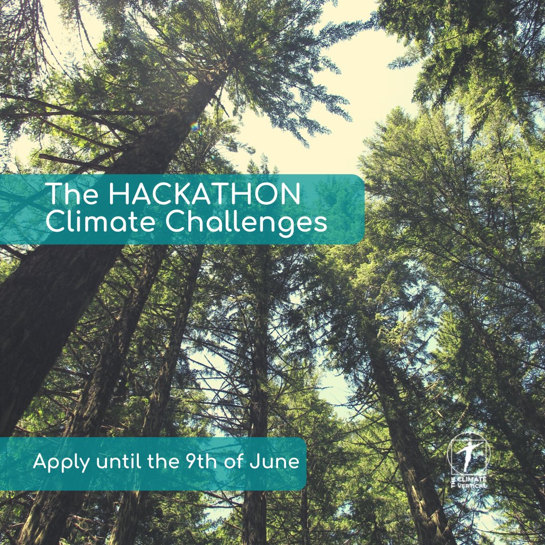 ClimateVertical's tweet photo. The Climate Vertical #hackathon is gathering experts and climate enthusiasts to tackle our current climate challenges. 
Register until the 9th of June here: https://t.co/2mtLgRvXLV https://t.co/S6EbWrEnI0