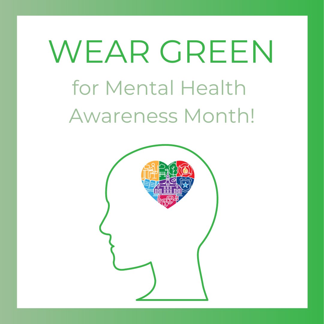 Mental Health Awareness Month is almost over, but celebrate the last few days by wearing green! 💚