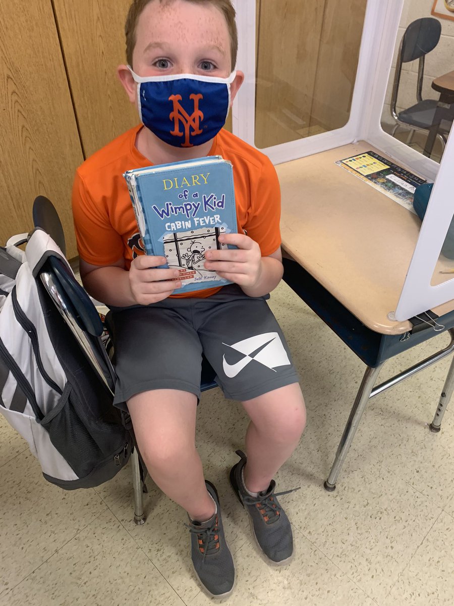 mer61905387's tweet photo. We have a Diary of a Wimpy Kid CRAZE in the classroom!  I grabbed every Jeff Kinney book off the shelves in the school library.  How can I not support this wonderful initiative that started with one student!  ❤️ #ccspride #laceypop https://t.co/V53aQZiP7x