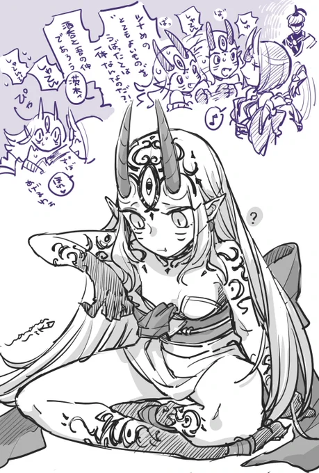 シュテンネキと綱茨(なのか?)
なんかオチがない落書き 