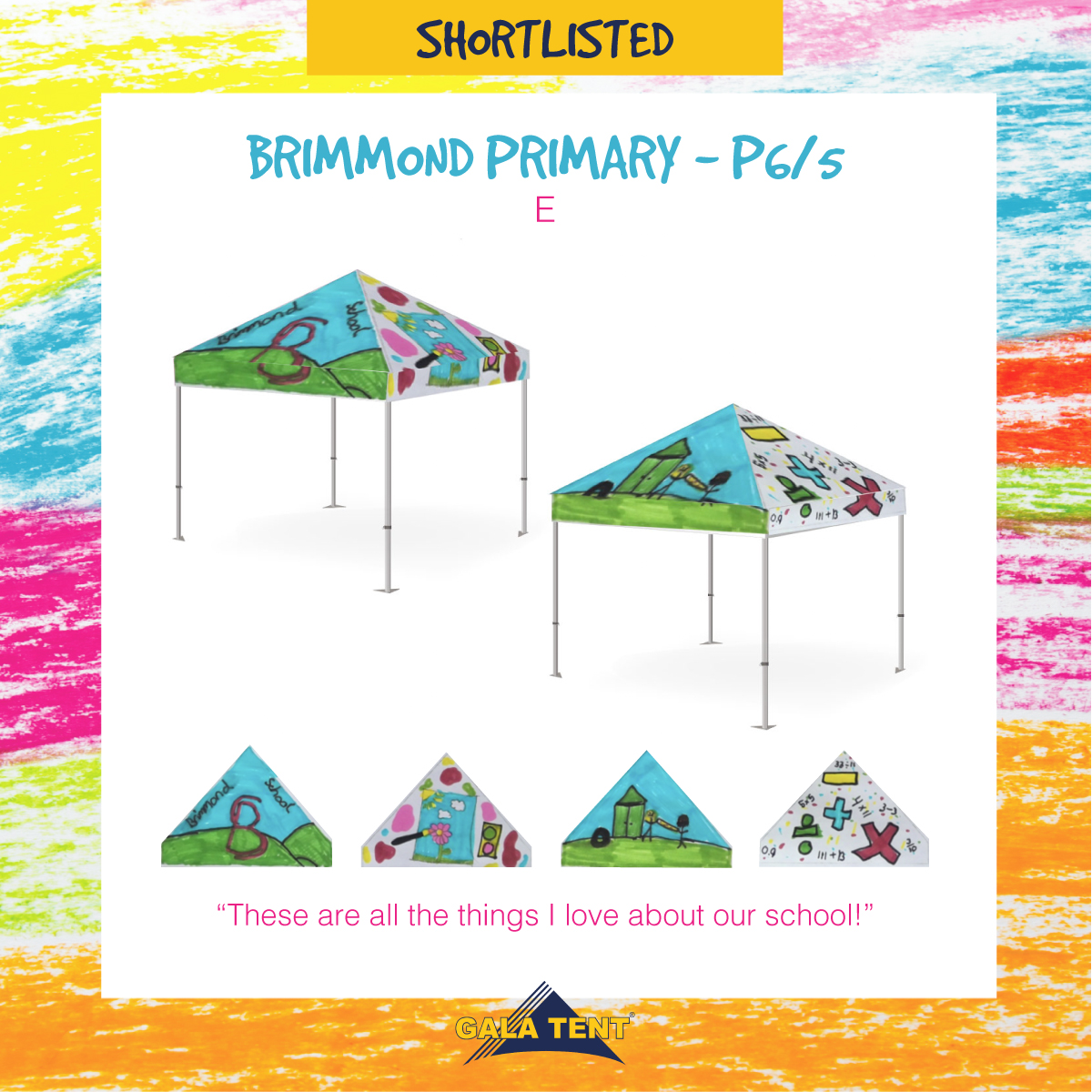 galatent's tweet photo. If you'd like to vote for this wonderfully colourful design from @BrimmondSch to win a unique printed Pro 50 Gazebo for their school, then click here and press the LIKE or LOVE button: https://t.co/gJ183m7m9y

#VotePlease #ChildrensArt #Contest #VoteNow https://t.co/mQonPPvLr3