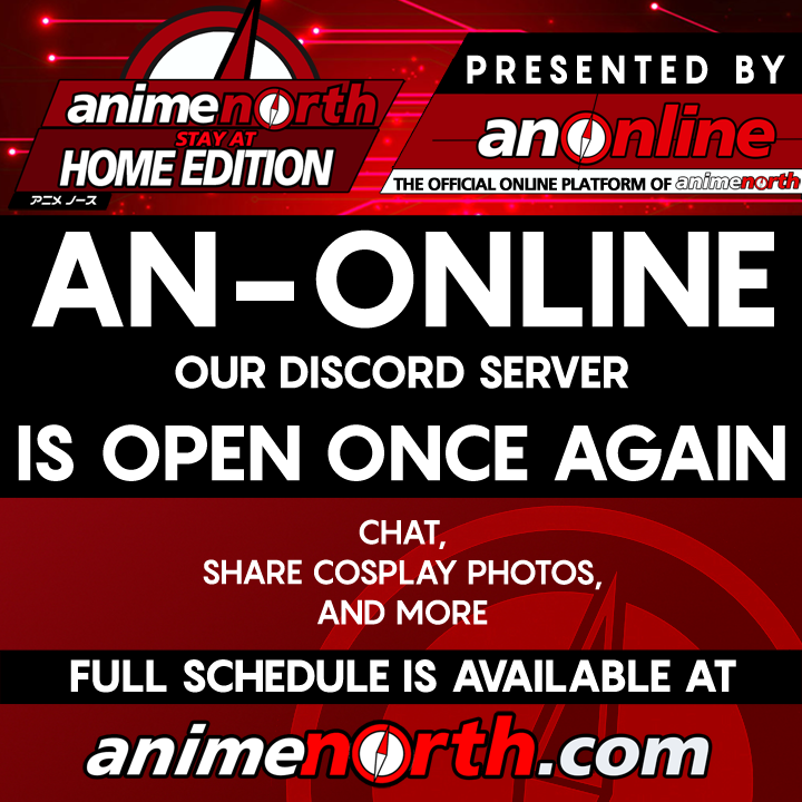 anime_north's tweet photo. Don’t forget that tonight’s the start of Anime North: Stay at Home Edition, starting at 6PM edt on https://t.co/IB286qkviV. With that, the AN-ONLINE Discord server is, once again, online at https://t.co/HphrS67K4w.

https://t.co/I1FUYwWQeT
#ANOnline #anstayhome2021 https://t.co/5vLE5t26ff
