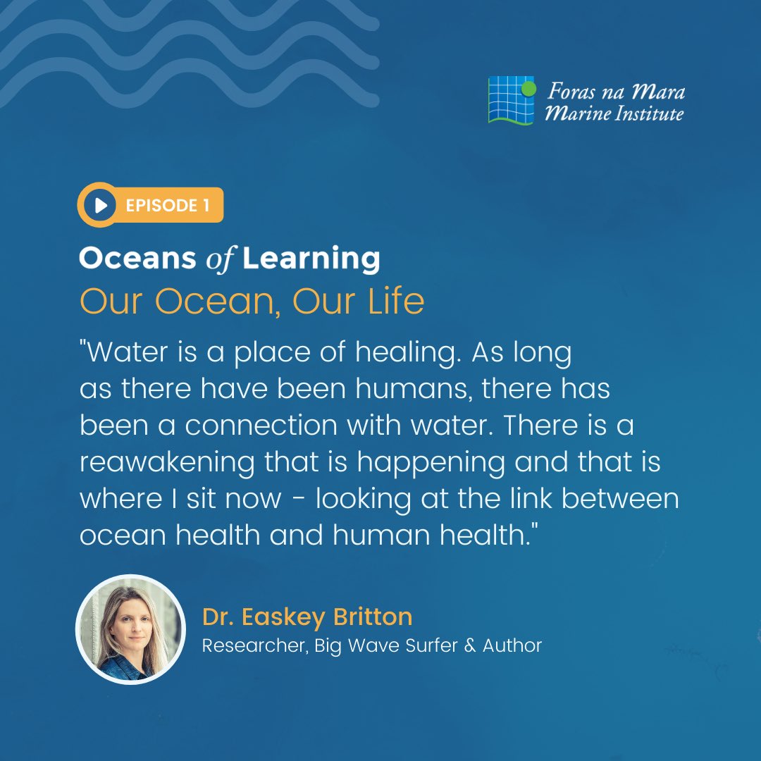 Listen back to the #OceansOfLearning podcast which heard from @EaskeySurf on oceans and our wellbeing, <a href="/dr_aaron_lim/">Aaron Lim</a>, Sibéal Regan of <a href="/IWDGnews/">Irish Whale and Dolphin Group</a> and Debbi Pedreschi from <a href="/MarineInst/">Marine Institute</a> on Ireland’s marine life

📍Download and listen from Apple and Spotify bit.ly/3eYJyxO