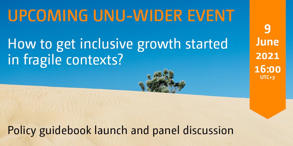 UNUWIDER's tweet photo. .@UNUWIDER panel discussion &amp; guidebook launch 
📅 9 June 2021
⏰4pm UTC +3
ℹ️ https://t.co/InoIRjPwgL
With
- @adnanqk @LSEPublicPolicy
- Aloysius Ordu @BrookingsInst 
- @AnkeHoeffler @UniKonstanz
- Franck Bousquet @IMFNews
- Micol Martini @FCDOGovUK

@kunalsen5 @apvjustino https://t.co/luucFHB7Hw