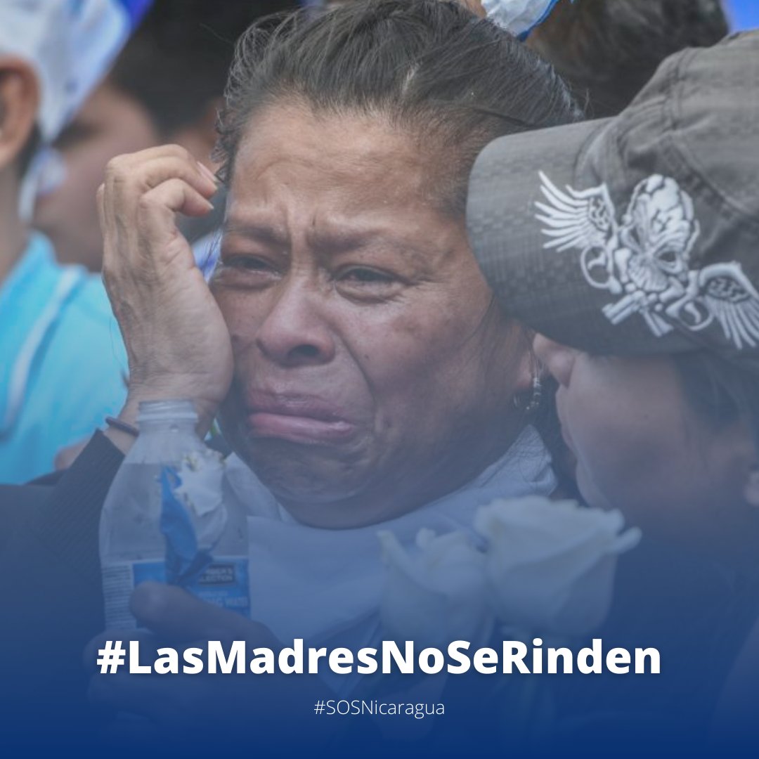 PresoPoliticoNi's tweet photo. El pueblo de Nicaragua sigue exigiendo Justicia para todas las madres a quien la Dictadura de Daniel Ortega les ha asesinado a sus hijos, por eso desde hoy nos estamos uniendo a la campaña Nacional por las madres de abril. 

Justicia 🇳🇮

#LasMadresNoSeRinden
#SOSNicaragua https://t.co/bu8cuYgrDB