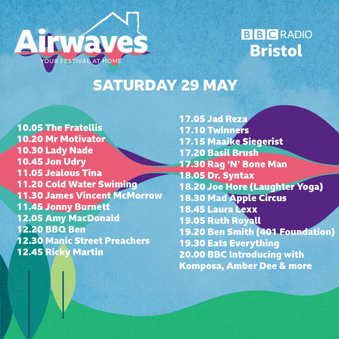 Chris Arnold (@chrisarnoldinc) on Twitter photo On Saturday at #BBCAirwaves we've got sets from <a href="/RagNBoneMan/">Rags</a>, <a href="/Manics/">Manic Street Preachers</a>, @ruthroyallmusic, <a href="/eats_everything/">TwEats Everything</a>, @maaikesiegerist, <a href="/komposamusic/">Komposa</a>, <a href="/AmberDeeMusic/">Amber Dee</a>, <a href="/jadrezamusic/">Jad Reza Music</a>, <a href="/jealous_tina/">Jealous Tina</a>, <a href="/drsyntaxraps/">Dr Syntax</a>, <a href="/LadyNade/">Lady Nade</a> plus appearances from <a href="/lauralexx/">Laura Lexx - Touring NOW!</a>, <a href="/MrMotivator/">Mr Motivator MBE</a> and <a href="/realbasilbrush/">Basil Brush</a>! On Saturday at #BBCAirwaves we've got sets from <a href="/RagNBoneMan/">Rags</a>, <a href="/Manics/">Manic Street Preachers</a>, @ruthroyallmusic, <a href="/eats_everything/">TwEats Everything</a>, @maaikesiegerist, <a href="/komposamusic/">Komposa</a>, <a href="/AmberDeeMusic/">Amber Dee</a>, <a href="/jadrezamusic/">Jad Reza Music</a>, <a href="/jealous_tina/">Jealous Tina</a>, <a href="/drsyntaxraps/">Dr Syntax</a>, <a href="/LadyNade/">Lady Nade</a> plus appearances from <a href="/lauralexx/">Laura Lexx - Touring NOW!</a>, <a href="/MrMotivator/">Mr Motivator MBE</a> and <a href="/realbasilbrush/">Basil Brush</a>!