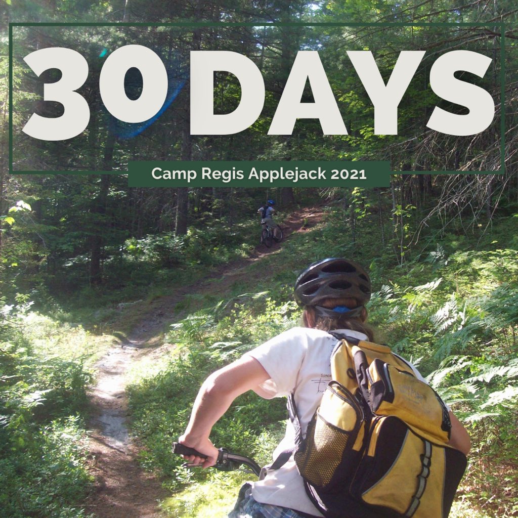 RegisApplejack's tweet photo. In just ONE MONTH we will be back at our favorite summer home 💚  Who else is ready to hit the trails? https://t.co/vTfWDeRdF6