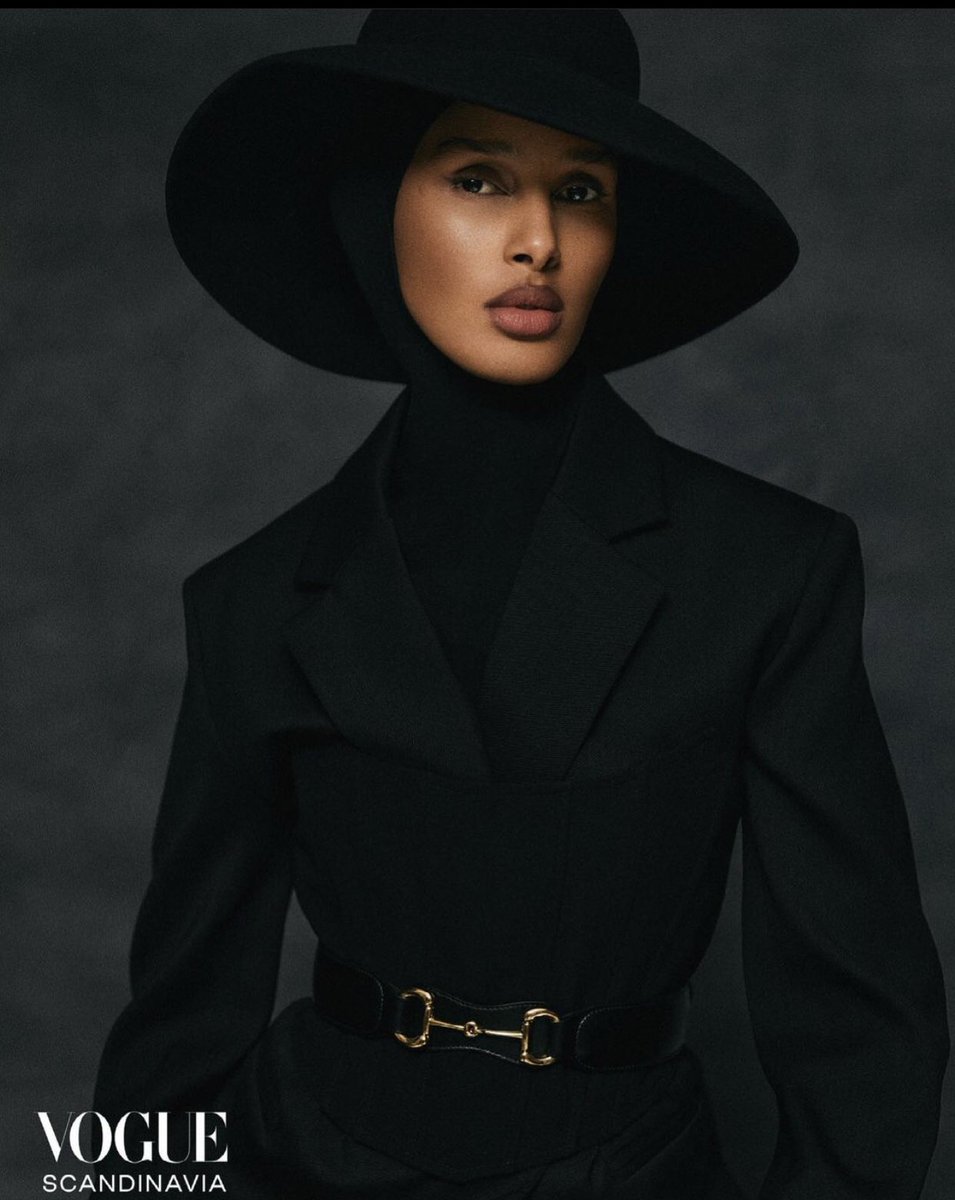 chloegirI's tweet photo. rawdah mohamed, a somali-norwegian model who started ‘hands off my hijabi’ as been announced as the editor of vogue scandinavia. she is the first ever hijab wearing editor of colour in any fashion magazine in the west. https://t.co/5Fv8weXyz5