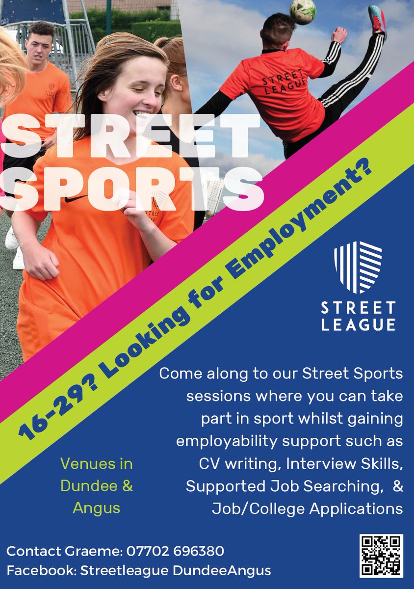 Leaving School next week and not sure what the next step is?....Lost your job during lockdown?....Just not sure where to start?....Need to get out and do some activity?... <a href="/SL_DundeeAngus/">Street League Dundee & Angus</a> can support you to find employment, education or training opportunities. #YouthWorksScotland