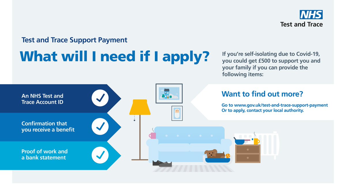 You could get a £500 Test and Trace Support Payment to support you and your family. To find out if you are eligible and to apply, please go to- rossendale.gov.uk/info/210167/em…