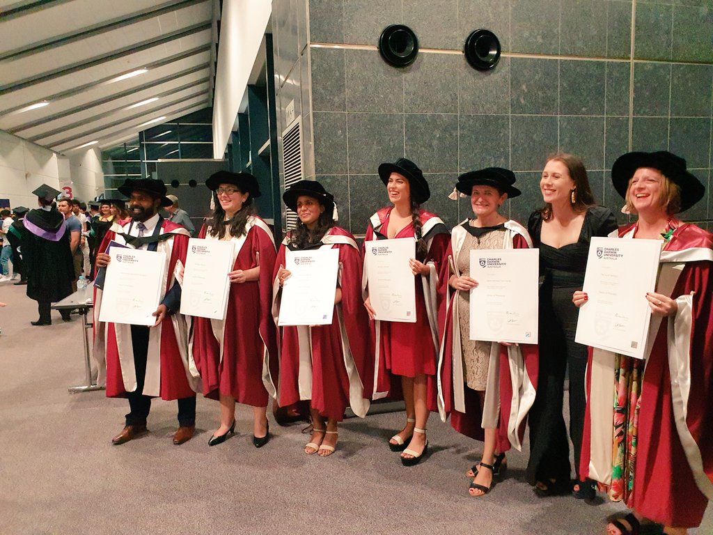 Congratulations to CDU's PhD graduates  - celebrating today at the wonderful Darwin Convention Centre.