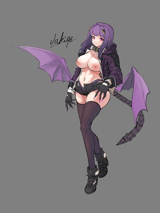 #見た人は必ず性癖を1つ絶対暴露する 
裸アウター…('ω`)

戦闘用からエロ用にデザインを練り直してバージョンアップしたサキュバスちゃん 