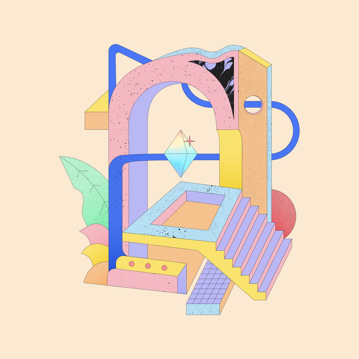 Excited to announce a new project at <a href="/hicetnunc2000/">h</a> 🔥

hicetnunc.xyz/objkt/102493

Utopic Places will be a collection with a more minimalist and architectural touch, I plan to do several illustrations looking to develop this style! 

Appreciate any kind of interaction. Thanks! 🙏❤️