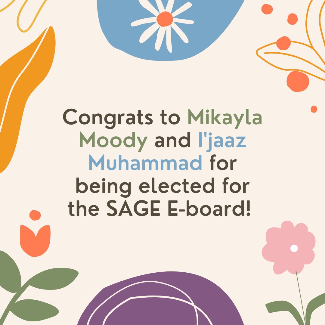 LofUconn's tweet photo. Shoutout to the current JLLA Social Media Director, Mikayla Moody, and current JLLA Parliamentarian, I'jaaz Muhammad, for being elected for SAGE executive board positions! https://t.co/b6GFAhFXR2
