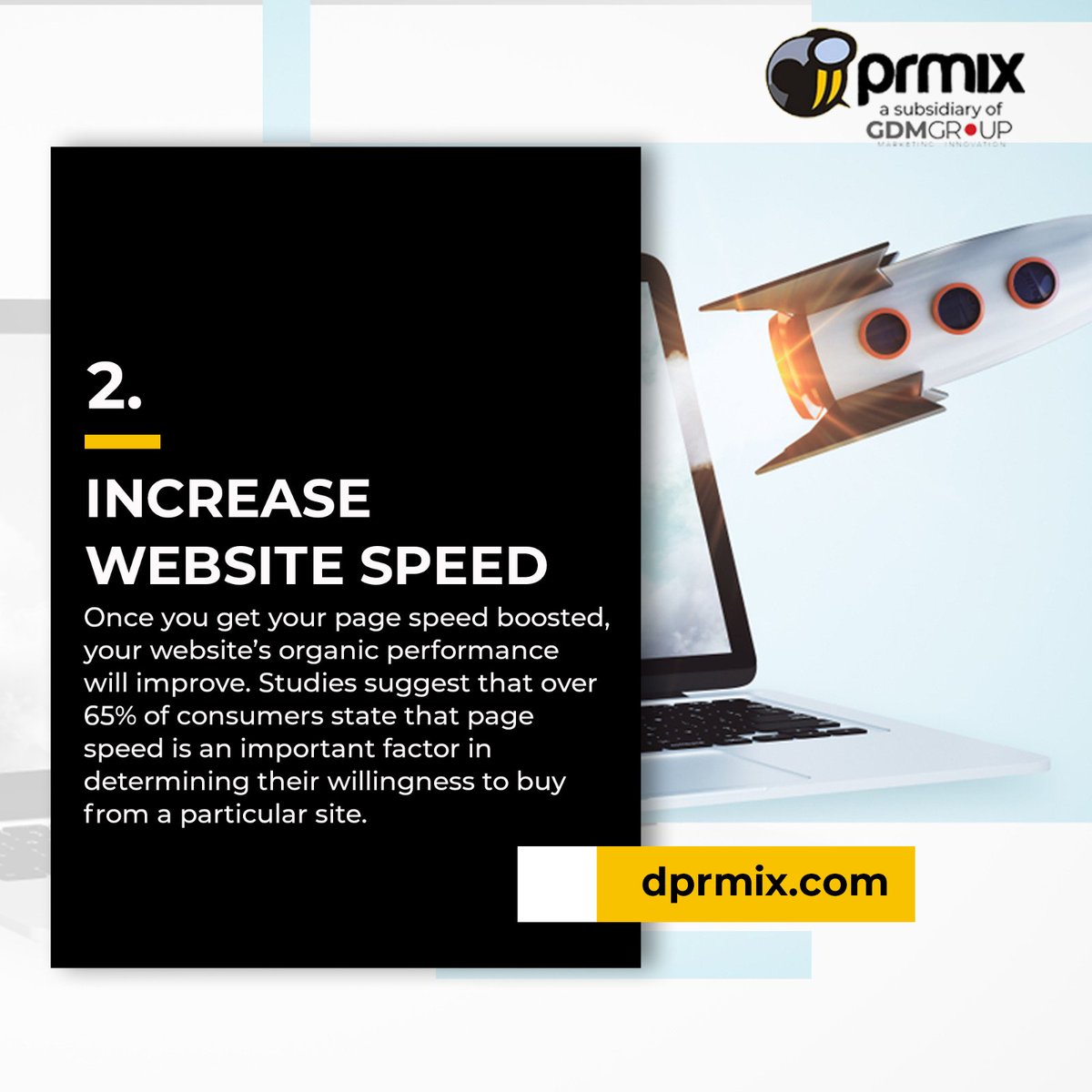 DPrmix's tweet photo. INCREASE WEBSITE SPEED
Once you get your page speed boosted, your website’s organic performance will improve. Studies suggest that over 65% of consumers state that page speed is an important factor in determining their willingness to buy from a particular site. 

3/4 https://t.co/nNqf38hojS