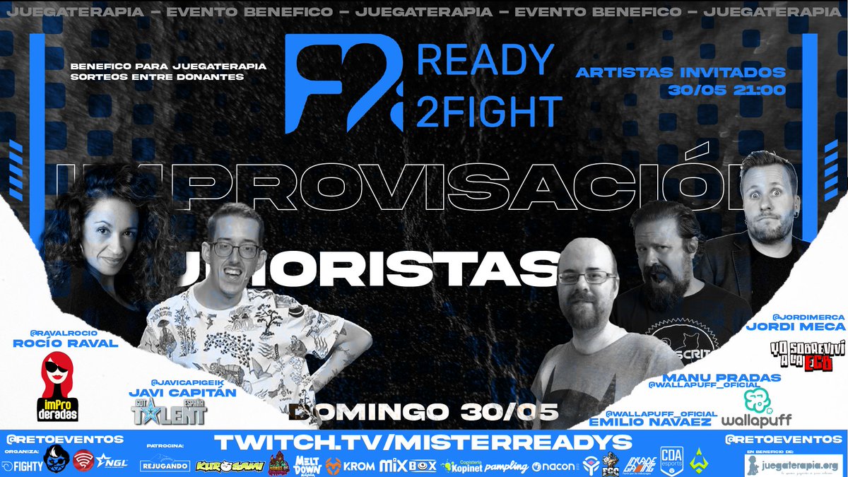 Este Domingo tenemos todos una cita con el humor.

¿Lo oís? Son las carcajadas.
Tendremos una velada de cierre genial. Nos vemos en #R2F a las 21:00 en el mejor benéfico a este lado del Mississippi con los mejores cómicos del otro lado del mismo río.😎😎

No os lo perdáis.📺
