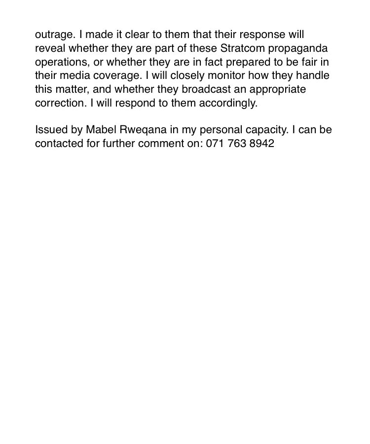 NShezi's tweet photo. Stratcom like media tactics. @niehaus_carl we know your resolute stance on @PresJGZuma and RET https://t.co/5nlh2B3xqV