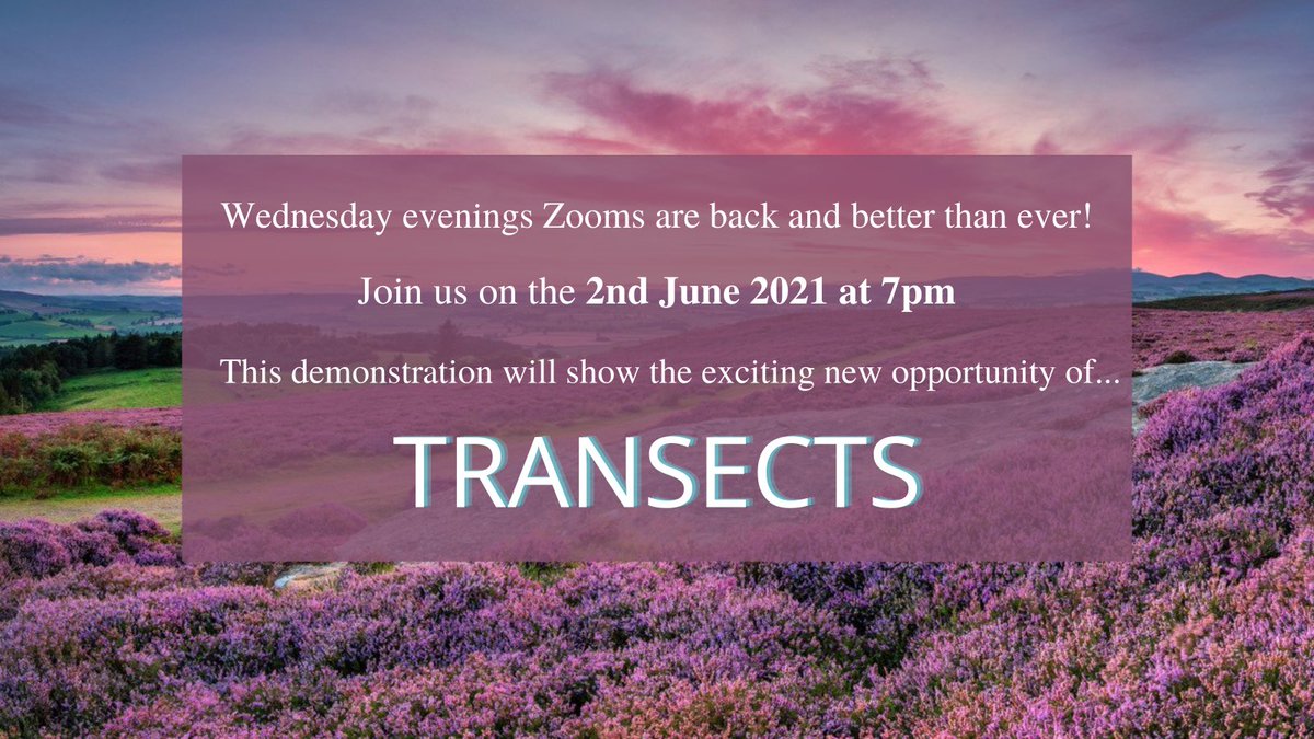 NatureCheckApp's tweet photo. Wednesday evening Zooms are back! Over the course of the next 4 weeks we are holding demonstrations every Wednesday at 7pm to show the new opportunities within MeritNatureCheck🤩 this first week we will take you through transects! To join use the Zoom meeting ID: 872 2274 2956📲 https://t.co/Eo53DDONen