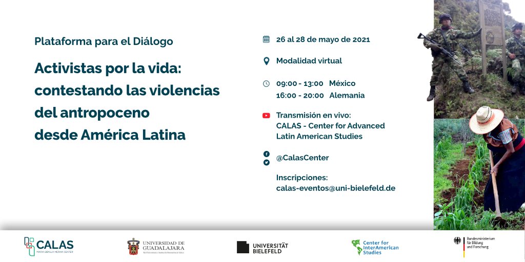 CalasCenter's tweet photo. ¡Continúan las actividades de la plataforma #ActivistasPorLaVida 🌎🌿!
📅 28 de mayo. 9h (MX), 16h (DE)
📺Streaming: https://t.co/mCWPDZmIV6
#DiálogosSocioambientales #CopingWithCrises https://t.co/SnDioESTTq