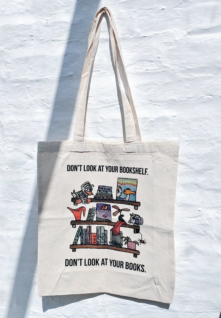 NCCbyKimberley's tweet photo. I'm fairly sure this won't get enough backing, but I've always been a bit of a pessimist ππ
and a fair few of you have asked after them β€οΈ, so here's my 'Don't Look At Your Bookshelf' bag Kickstarter βΊοΈ. https://t.co/KH666D6T5m https://t.co/zxaZsYgKp4