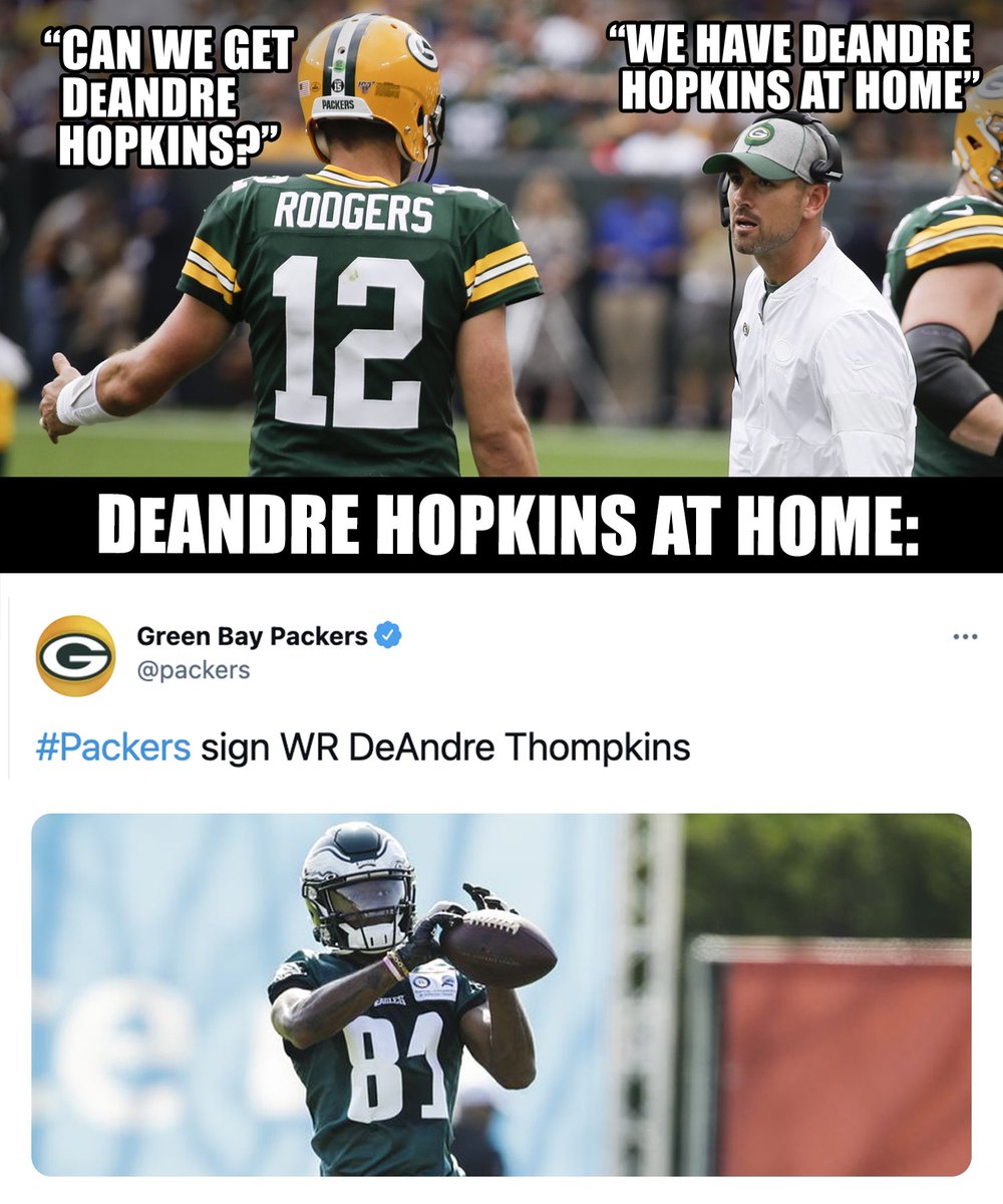 NFLMemes's tweet image. The Packers are just trolling Rodgers at this point