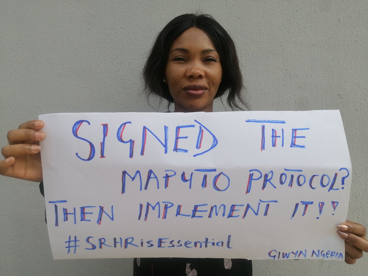 giwynigeria's tweet photo. We hold the government accountable for the realization of gender equality and human Rights including Women's Sexual and Reproductive Health Rights.
#May28 #SRHRisEssential #ImplementMaputoProtocol https://t.co/o0LB5crcc0