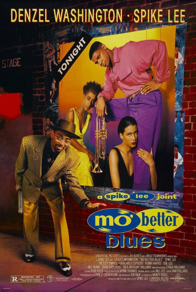 #Friday is mo’ better than Thursday.
#MoBetterBlues #DenzelWashington #SpikeLee #CyndaWilliams #JoieLee #1990 #neighties #90s #90sfilm #90smovies #jazz #🎺