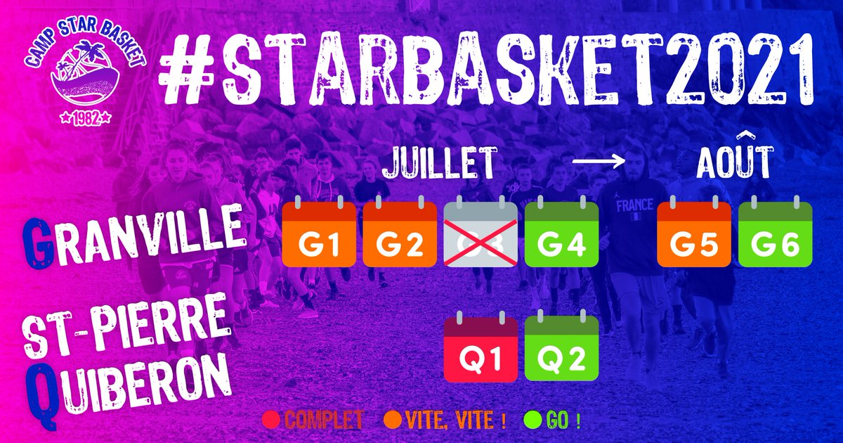 🗓 À un mois des camps, on fait le point sur les places disponibles

➡️ starbasket.fr

#StarBasket2021