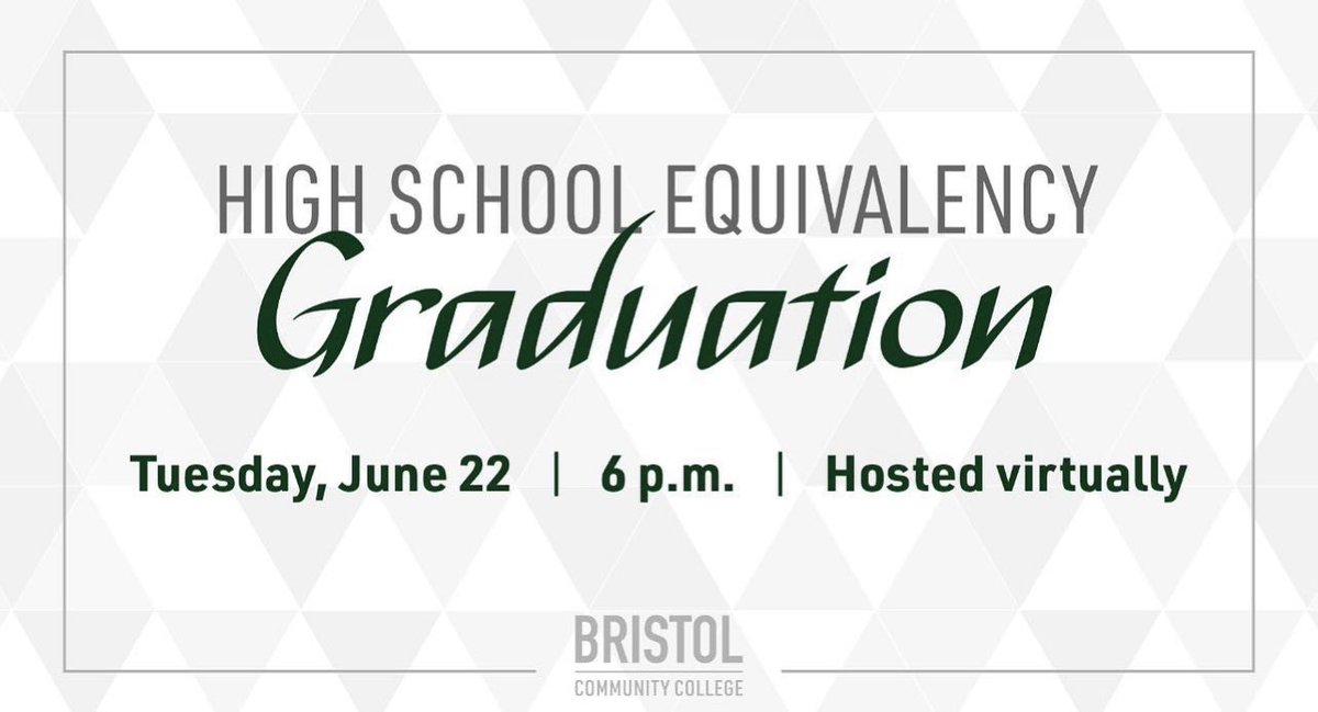 BristolCCAdult's tweet photo. It’s that time again!!
Join us for the 36th Annual High School Equivalency Graduation, Class of 2021.  
Tune in on Facebook or YouTube for viewing.
Please share this event with families &amp; friends. 
#BristolGrad21 #ClassOf2021 #AdultEducation https://t.co/eSO6jQpxRt