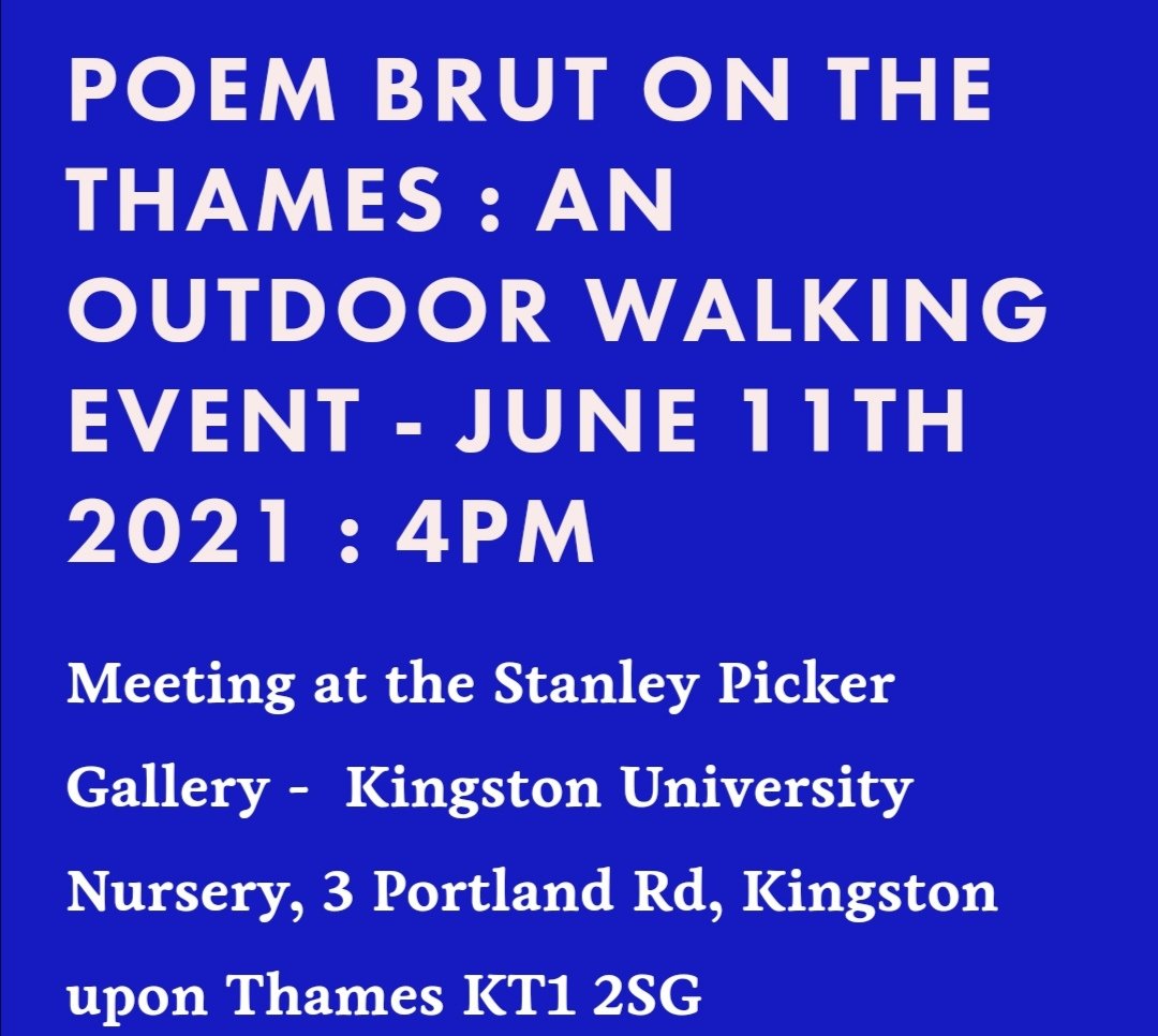 silje_ree's tweet photo. There are two poetry events I look forward to in June:
Poem Brut on the Thames by @writerskingston with @stevenjfowler, @haulpawkins et. Al., June 11.
Photo-poetry exhibition SURFACES curated by @PhoetryS, @HeyAstranaut, @haulpawkins, @davesolo part of @BRSphotofest, June 17. https://t.co/TgsuO9qFd8