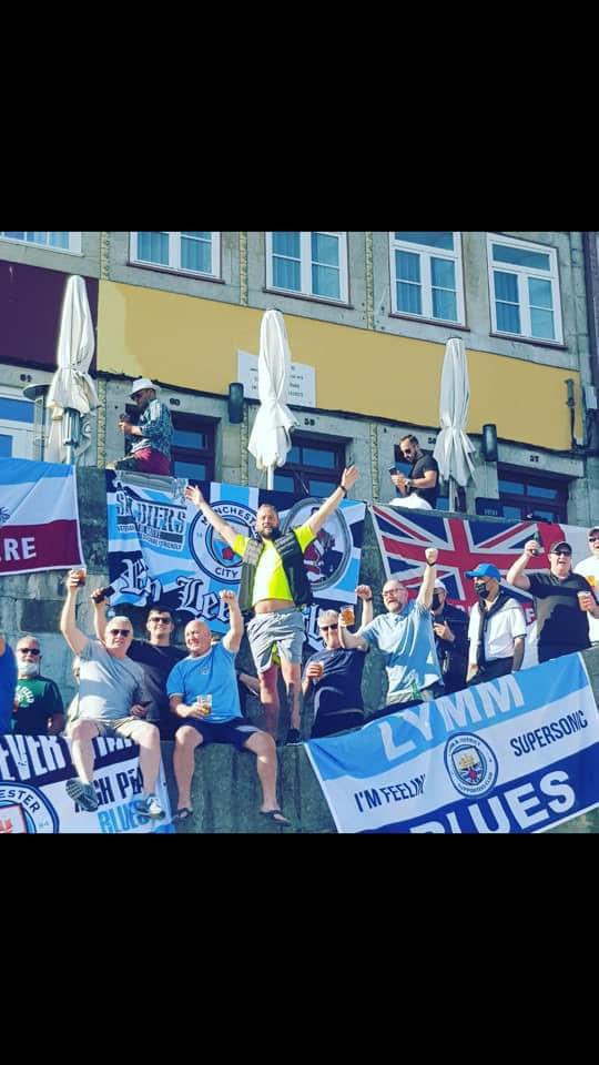 BillyCooper7's tweet photo. Lymm blues in Porto @LymmMCFC @ManCity @andyleg66 #UCLFinal https://t.co/i6ANQ7APZ4