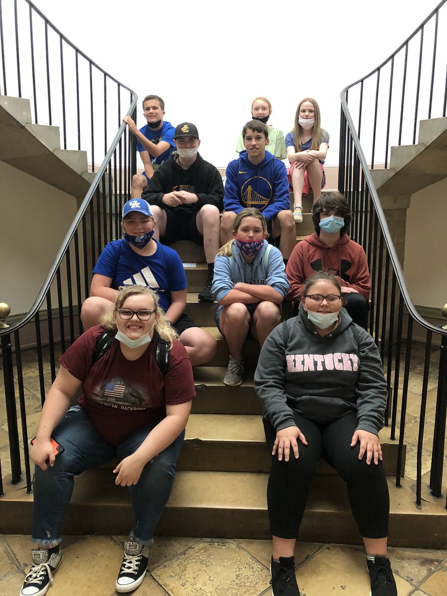 MooreELATeacher's tweet photo. Final day of Congressional Academy: Visited Frankfort, KY Old Capitol Building, Military Museum, and the History Museum. Our students had a blast! @AspireKy @KEDC1 #aspireky #kdec @JC_Schools @eagles_jcms #kydlc @KentuckyDLC #jcdlc @rhondah56190336 @KimberlyATacke1 https://t.co/zzAKusLYbu