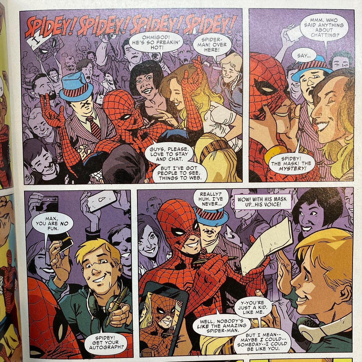 strangeadventrz's tweet photo. Amazing Spider-man #1 (2014) A 96 page blockbuster with an exclusive cover by Nick Bradshaw that has Spidey battling Electro near the Halifax Clock Tower (&amp; look for the Strange Adventures billboard!) 
Plus a sweet back cover by @GrandwayComics Derek Jessome!  $10 https://t.co/vBklWg0tSF