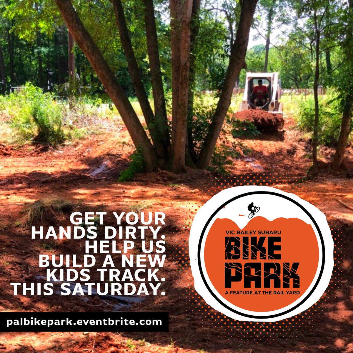 Our Bike Park Work Day is tomorrow morning at 10:30am and there is till time to register! Join us in improving our amenities for kids at the Vic Bailey Subaru Bike Park. Sign up at palbikepark.eventbrite.com. #PALBikePark #PALSpartanburg #BikeParkWorkDay