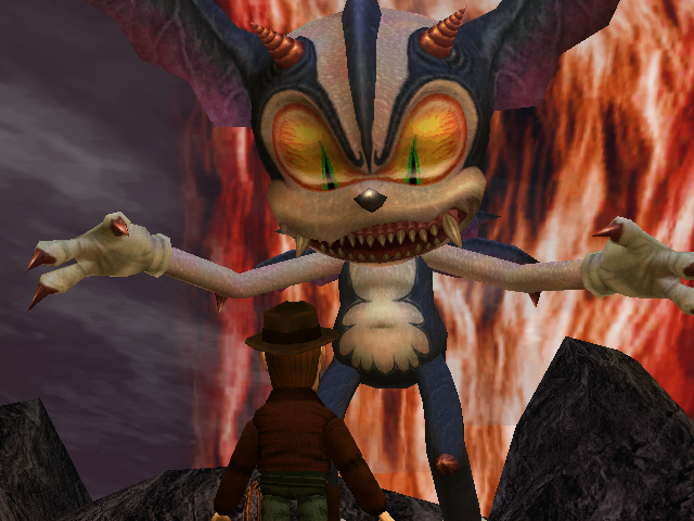 LostHedgie's tweet photo. Sonic is referenced in a game for the dreamcast called Illbleed as a boss fight he's called "Zodick the Hellhog" and the demon ends up being a robot, and the scientist controlling him is voiced by ryan drummond https://t.co/AeRqR0DOTp