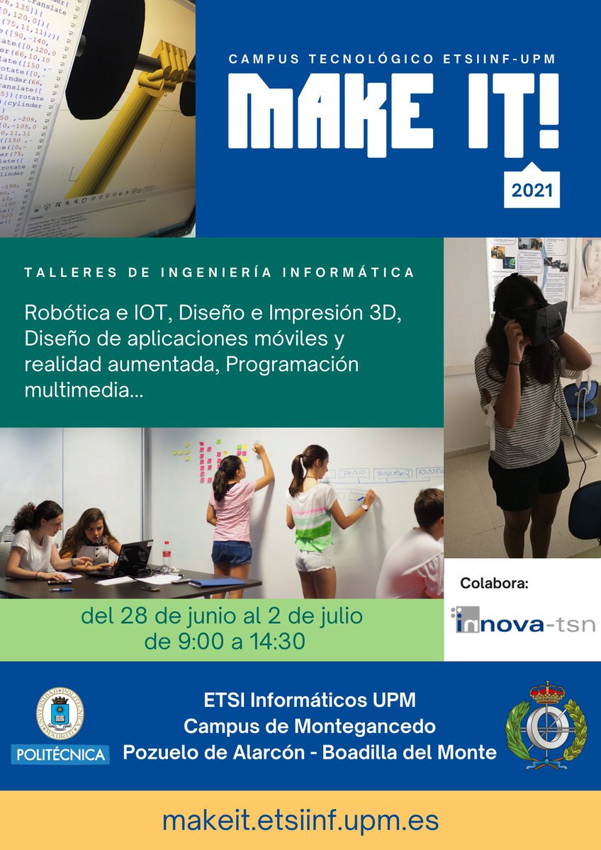 jubedal's tweet photo. 💻 La Escuela Técnica Superior de Ingenieros Informáticos de @La_UPM ofrece un 10% de descuento a los alumnos que cursen los estudios del campus @MakeITUPM en colegios de #Boadilla. Toda la información, aquí 👉 https://t.co/4wQsFxRAVn https://t.co/NpjmHwhy5a