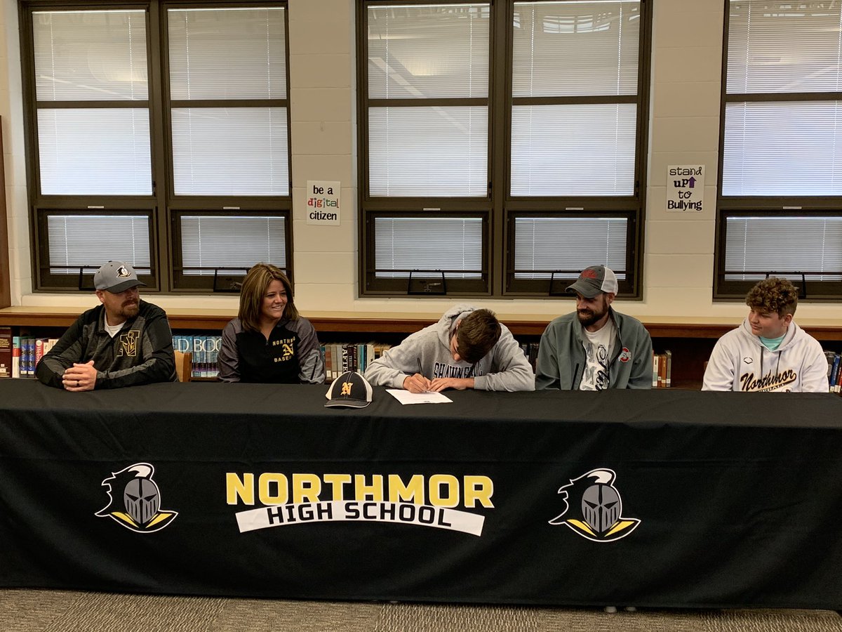 NorthmorAD's tweet photo. Congratulations to Preston Harbolt for signing his letter of intent to continue his academic and baseball career at Shawnee State University. https://t.co/kkzHm4z4yB