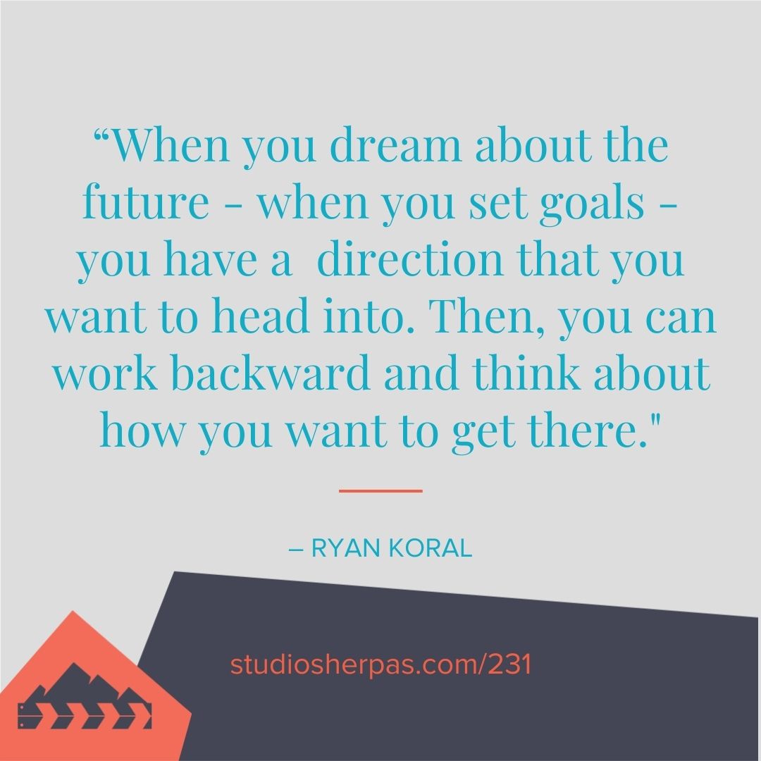 studiosherpas's tweet photo. In this solo episode, @ryankoral shares what he's learned about setting big goals &amp; how that helps you thrive in this business.

https://t.co/rNzK4o79Wo

#studiosherpas #podcast #entrepreneur #filmmaker #creative #inspiration #dreams #aspirations #goals #motivation #PlanningAhead https://t.co/ral5KRwnGE